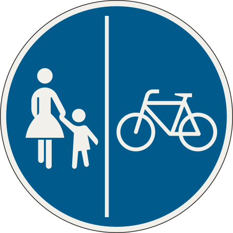 znacka Oddelena cesticka pre chodcov a cyklistov