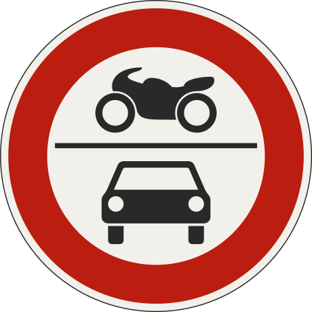 znacka Zakaz vjazdu pre vsetky motorove vozidla