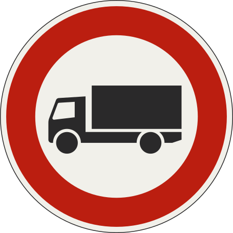 znacka Zakaz vjazdu pre nakladne vozidla