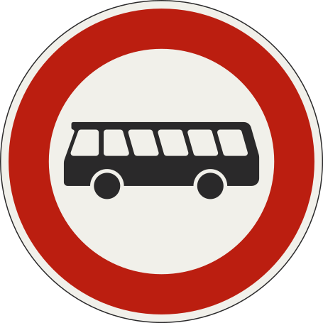znacka Zakaz vjazdu pre autobusy