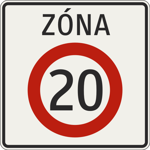 znacka Zona najvyssej dovolenej rychlosti