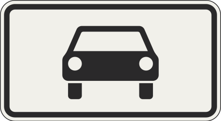 dodatková tabuľka Platí pre (motorové vozidlá s výnimkou motocyklov bez postranného vozíka)