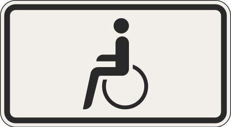 dodatková tabuľka Platí pre (osoby so zdravotným postihnutím)