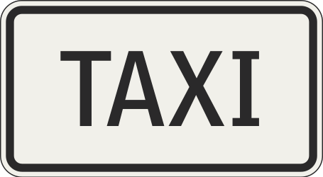 dodatkvoá tabuľka Platí pre (vozidlá taxislužby)