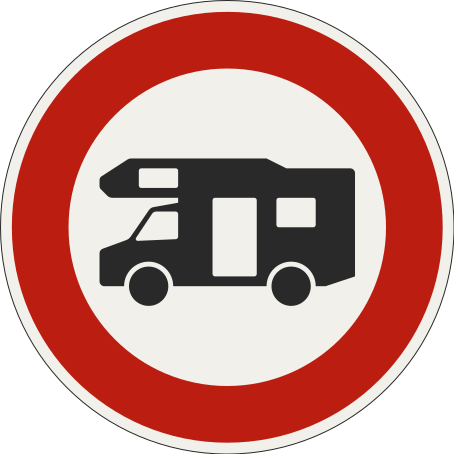 Zákaz vjazdu pre (obytné automobily)