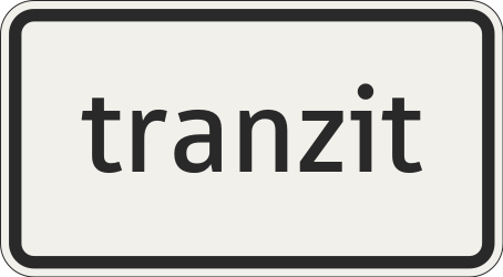 dodatková tabuľka Tranzit