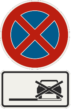 zákaz zastavenia + obmedzenie parkovania na krajnici