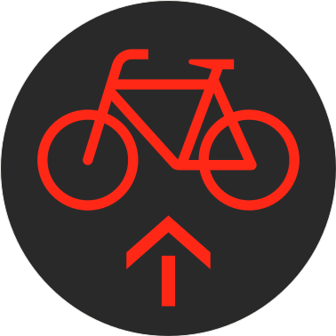 Signál Stoj pre cyklistov, smerový