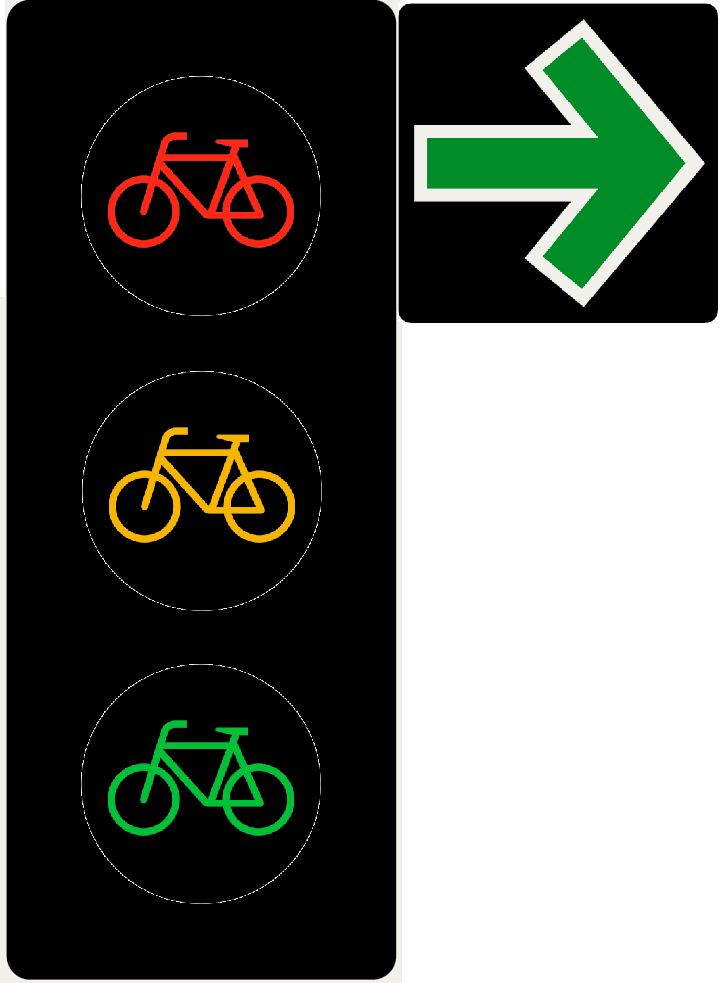 cyklo semafor+zel. sipka
