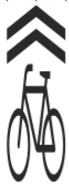 koridor pre cyklistov - symbol