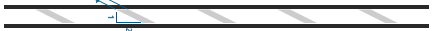 Pozdĺžna súvislá čiara (dvojitá stredová doplnená vyšrafovaným priestorom