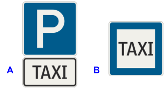 Parkovanie a Platí pre, Stanovište taxi